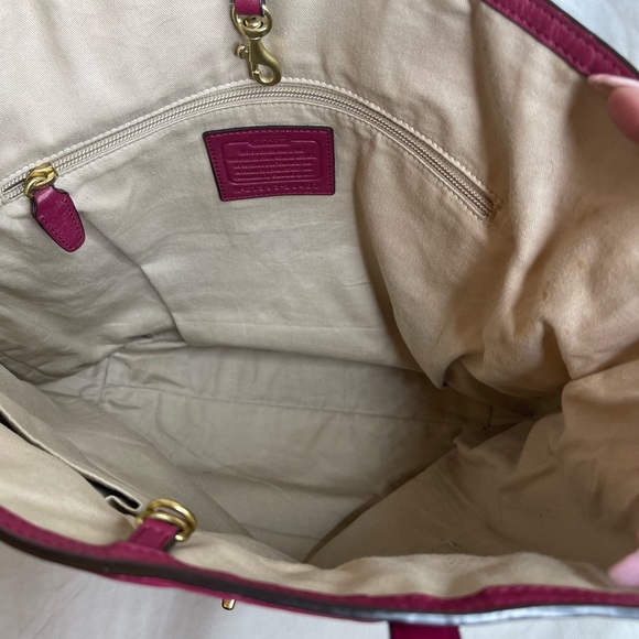 SOLD Coach Tote in Burgundy Red - Picture 5 of 6